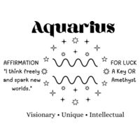 Aquarius  Zodiac white print - AS Colour Womens Maple Tee - AS Colour Womens Maple Organic Tee Design