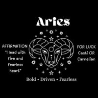 Aries Zodiac white print - AS Colour Womens Maple Tee - AS Colour Womens Maple Organic Tee 3 Design