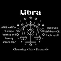 Libra Zodiac white print - AS Colour Womens Maple Tee - AS Colour Womens Maple Organic Tee 8 Design