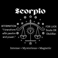 Scorpio Zodiac white print - AS Colour Womens Maple Tee - AS Colour Womens Maple Organic Tee 9 Design