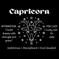 Capricorn Zodiac white print - AS Colour Womens Maple Tee - AS Colour Womens Maple Organic Tee 11 Design