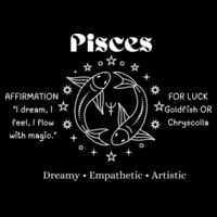 Pisces Zodiac white print - AS Colour Womens Maple Tee - AS Colour Womens Maple Organic Tee 12 Design