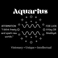 Aquarius  Zodiac white print - AS Colour Womens Maple Tee - AS Colour Womens Maple Organic Tee 13 Design