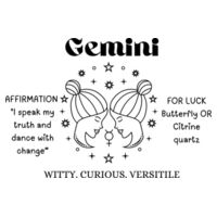Gemini Zodiac Black print - AS Colour Womens Maple Tee - AS Colour Womens Maple Organic Tee Design