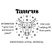 Taurus Zodiac Black print - AS Colour Womens Maple Tee - AS Colour Womens Maple Organic Tee 4 Design