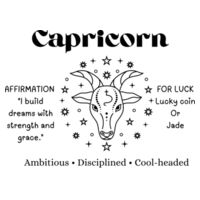 Capricorn Zodiac Black print - AS Colour Womens Maple Tee - AS Colour Womens Maple Organic Tee 7 Design
