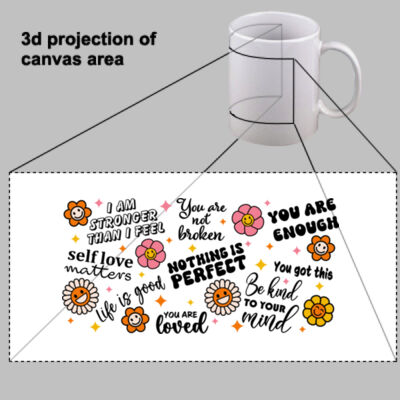 Mental health affirmations  - Mug Thumbnail